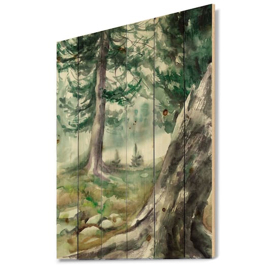 Designart - Pine Forest In The Early Morning